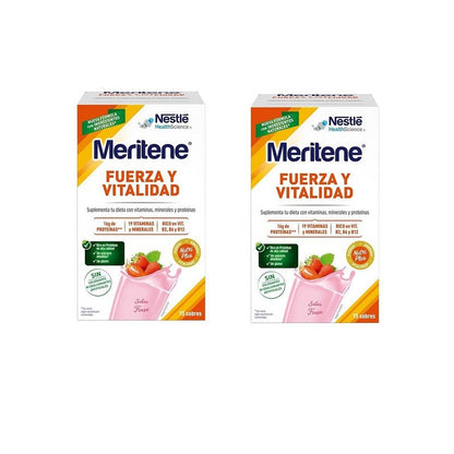 MERITENE Fuerza y Vitalidad Fresa DUPLO 2x15 sobres-1