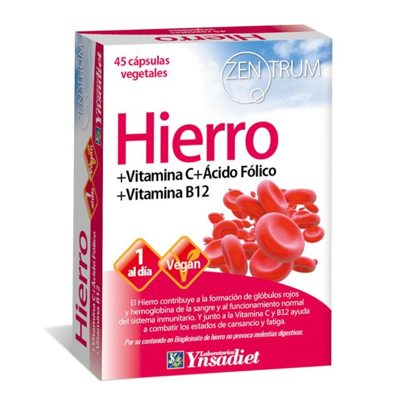 Zentrum Hierro 45 Cápsulas Vegetales-2