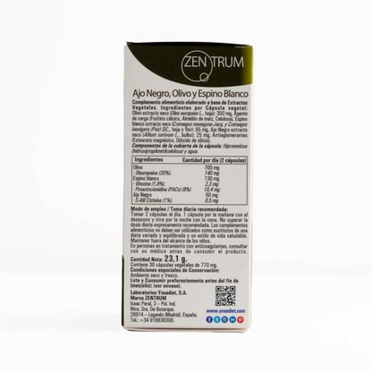 Zentrum Ajo Negro Espino Blanco Olivo 30 Cápsulas-2