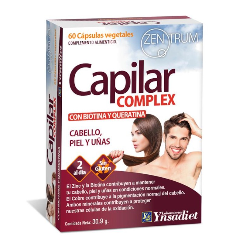 Zentrum Capilar + Biotina 60 Cápsulas Vegetales-3