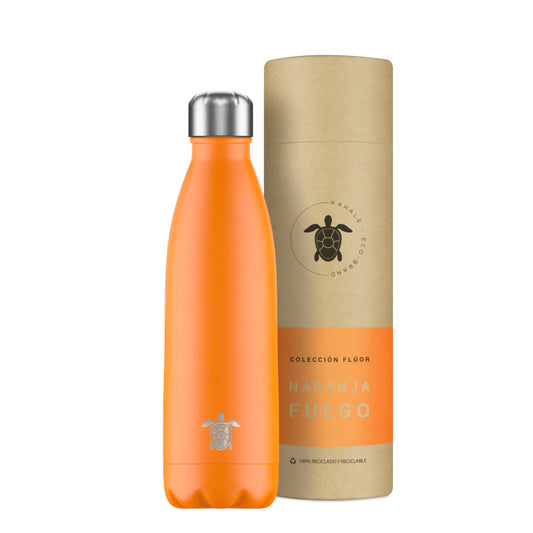 Kahale Botella Térmica Acero Inoxidable Naranja Fuego 500ml-1