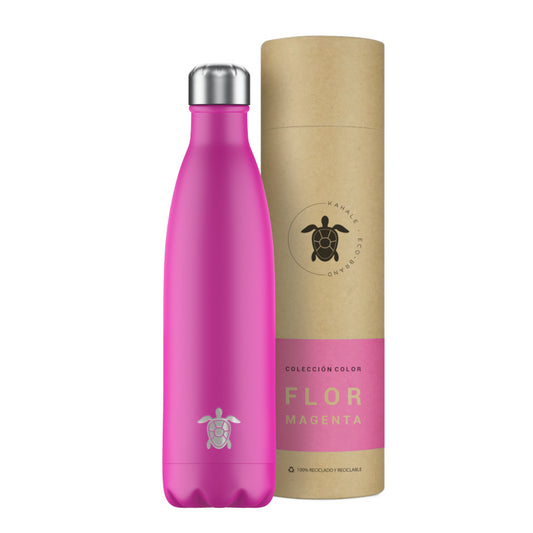 Kahale Botella Térmica Acero Inoxidable Flor Magenta 750ml-1