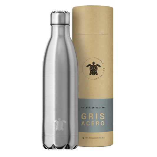 Kahale Botella Térmica de Acero Inoxidable Gris Acero 1 Litro-1