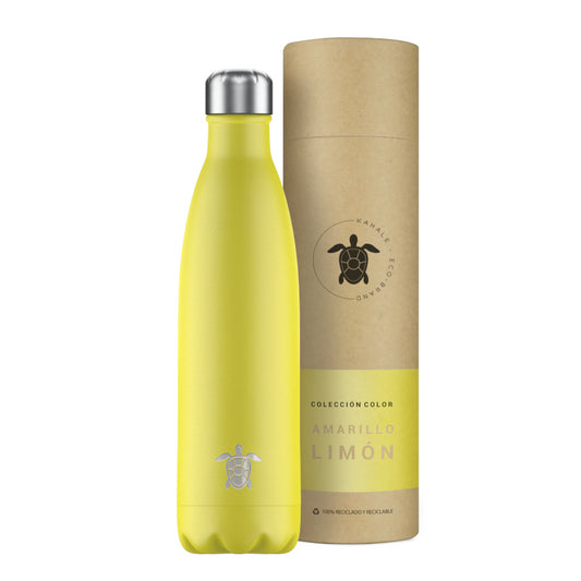 Kahale Botella Térmica Acero Inoxidable Amarillo Limon 500ml-1