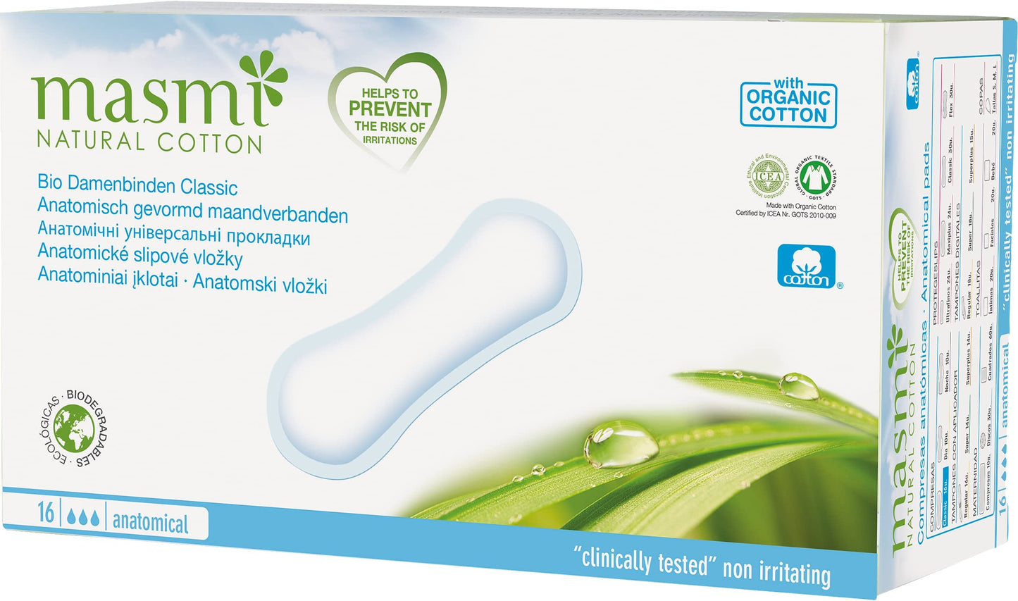 Masmi Compresas Anatomicas Masmi Natural Cotton 16 unidades-1