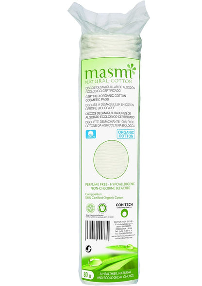 Masmi Discos Desmaquillar Masmi Natural Cotton 80 unidades-1
