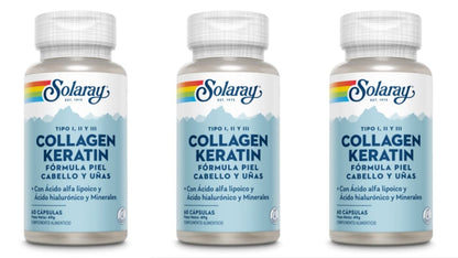 Solaray Collagen Keratin 60 Cápsulas-1
