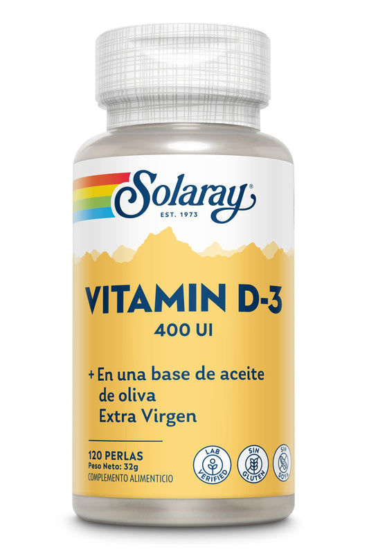 Solaray Vitamina D3 400 Ui 120 Perlas-1