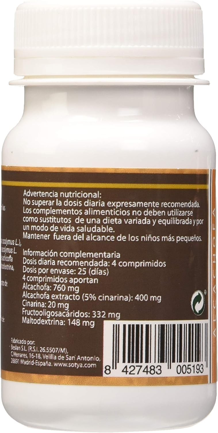 Sotya Beslan Alcachofa 100 Comp 500 Mg-2