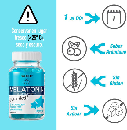 Weider Energy Boost Gummies Melatonina 60 Gominolas-2