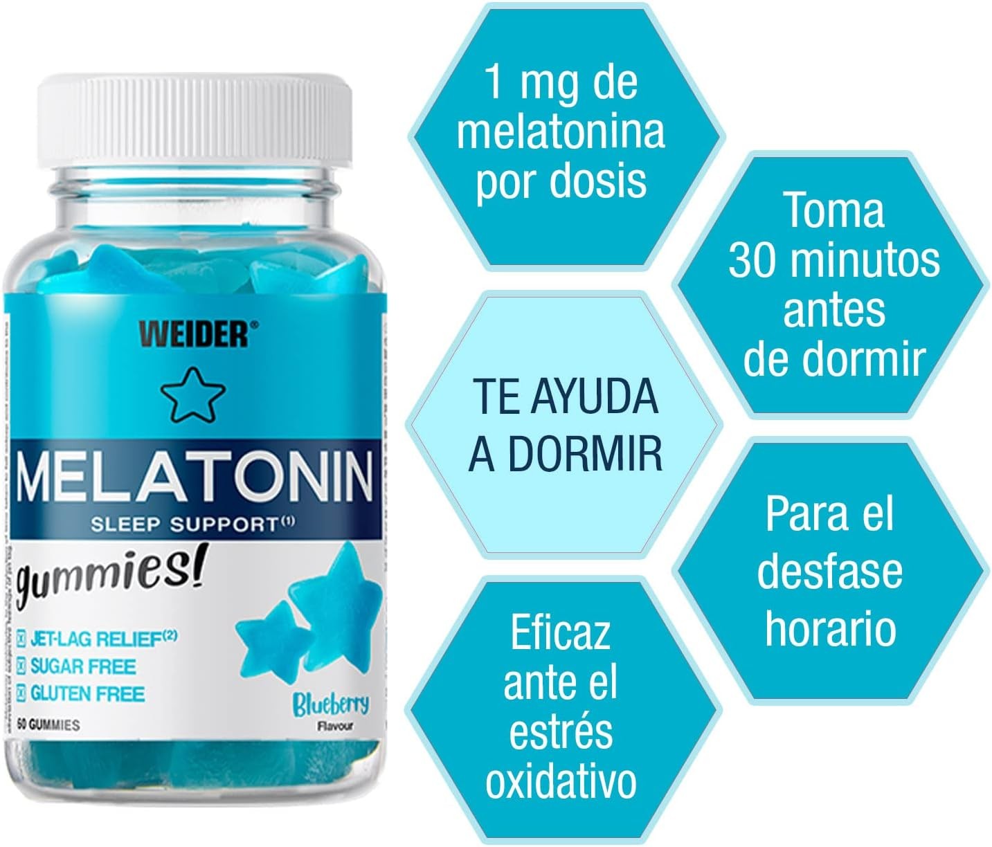 Weider Energy Boost Gummies Melatonina 60 Gominolas-3