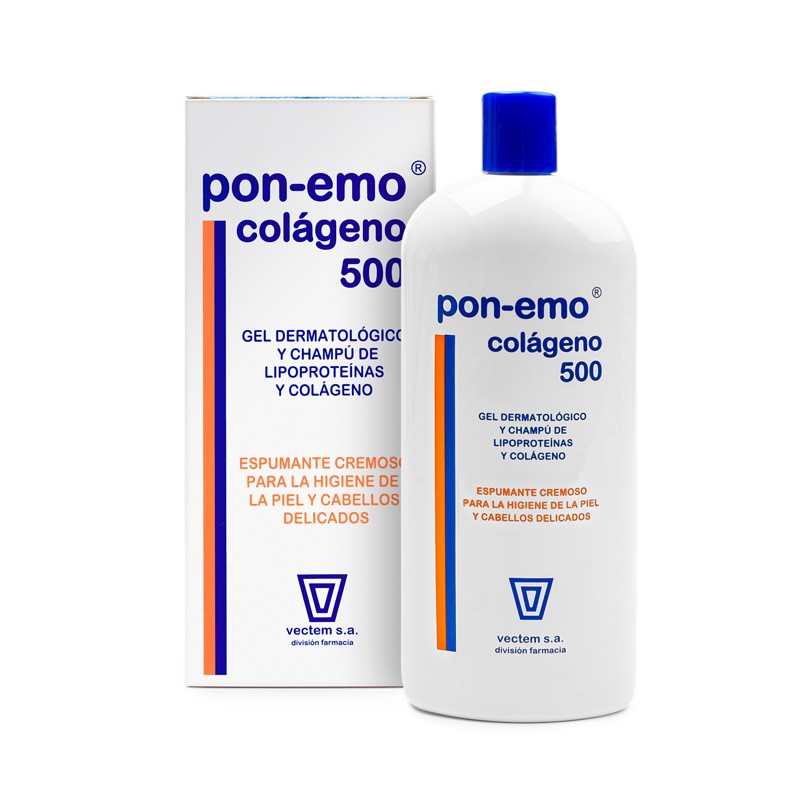 Vectem Pon-Emo Colágeno Gel-Champú Piel y Cabellos Delicados 500ml-1