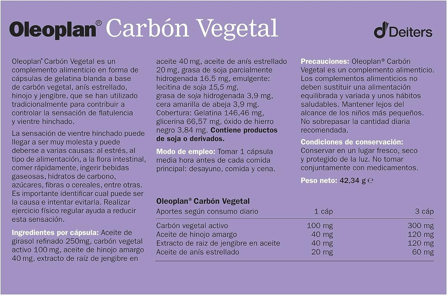 Oleoplan Carbón Vegetal 60 Cápsulas-2