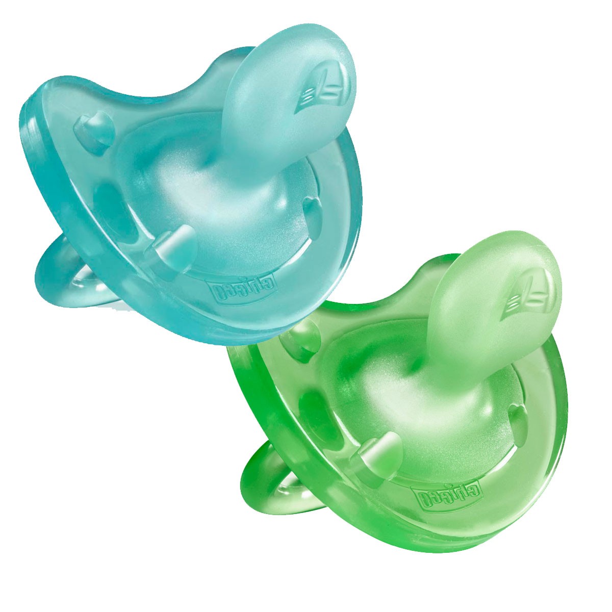 CHICCO 2xChupete Physio Soft Silicon Azul 6-16m (Todogoma)-2