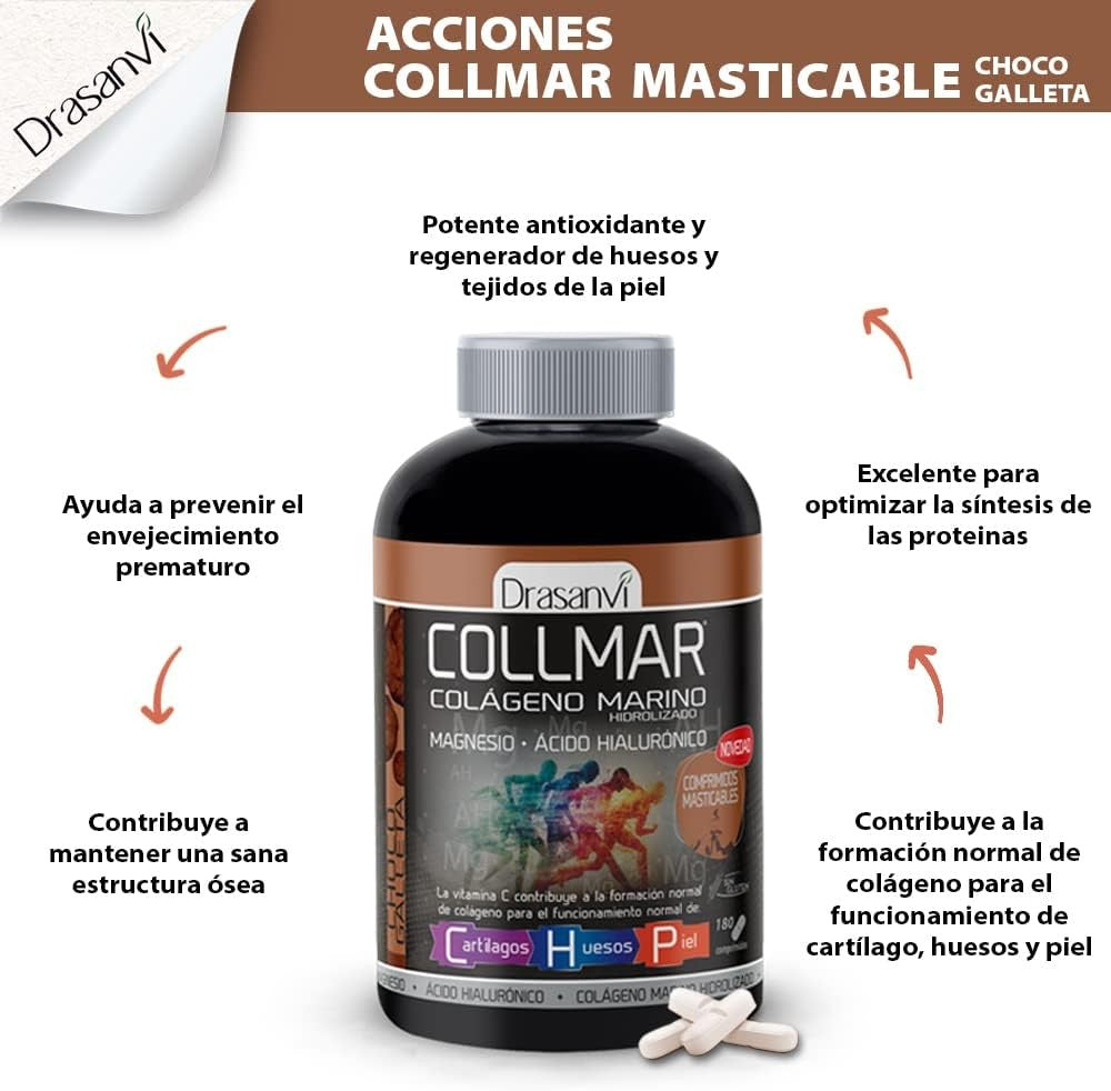 Drasanvi Collmar Choco Galleta Masticable 180 Comprimidos-5