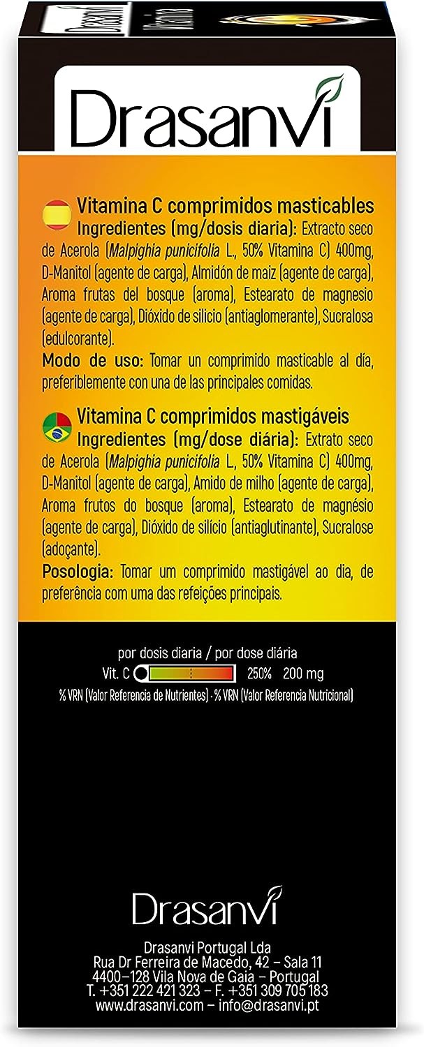 Drasanvi Vitamina C 400 Mg Masticable 60 Comprimidos-2