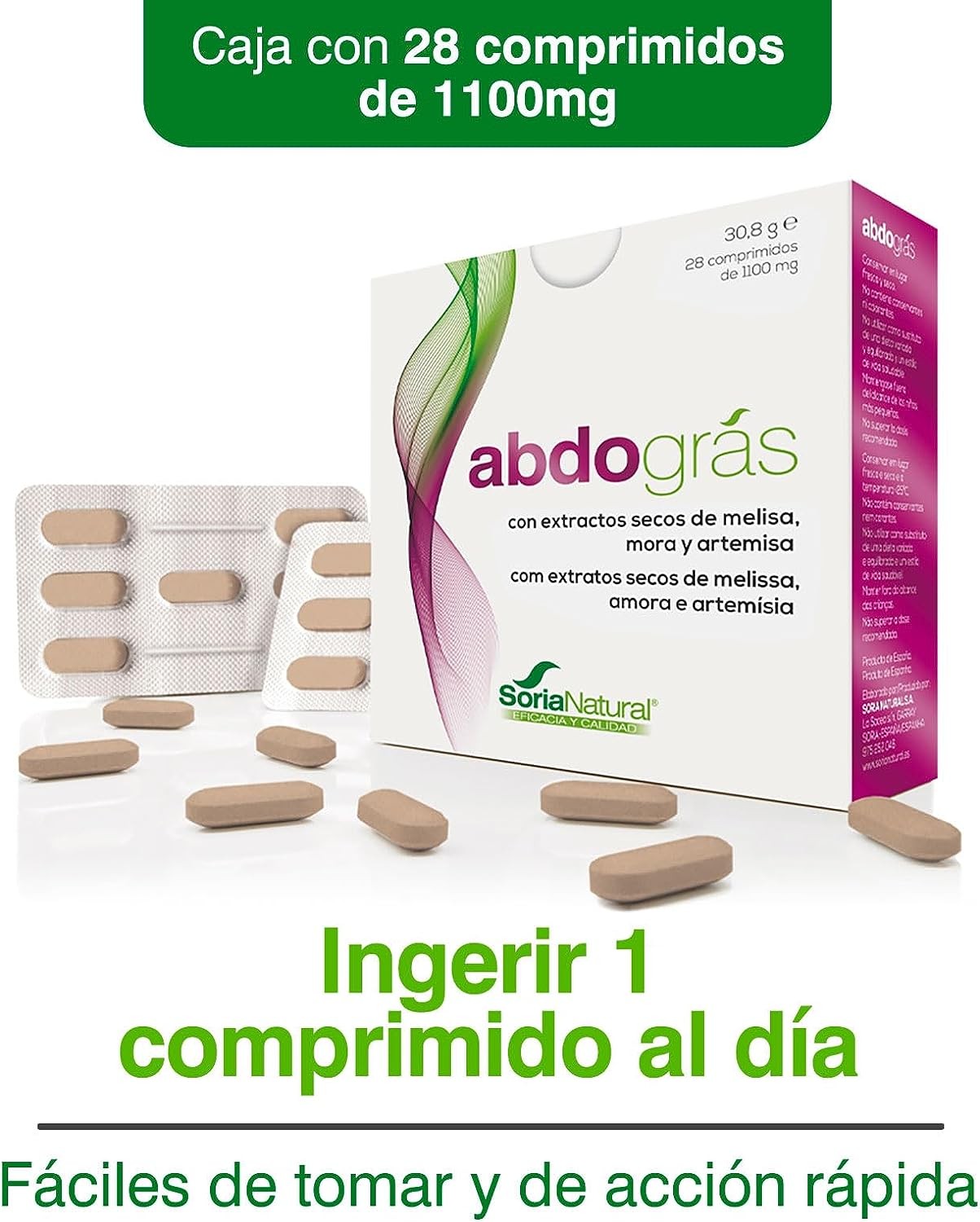 Soria Natural Abdogras 1050 mg 28 Comprimidos-6