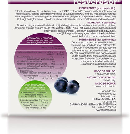 Soria Natural Resverasor Plus 134 Mg 28 Comprimidos-7