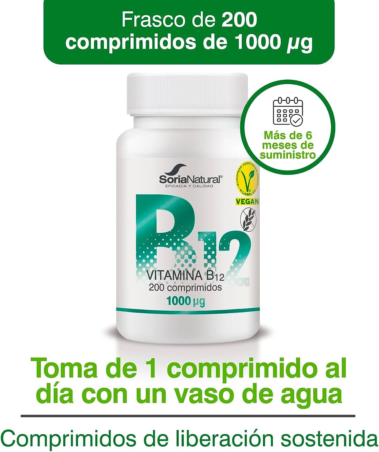 Soria Natural Vitamina B12 250 mg x 200 Comprimidos-5