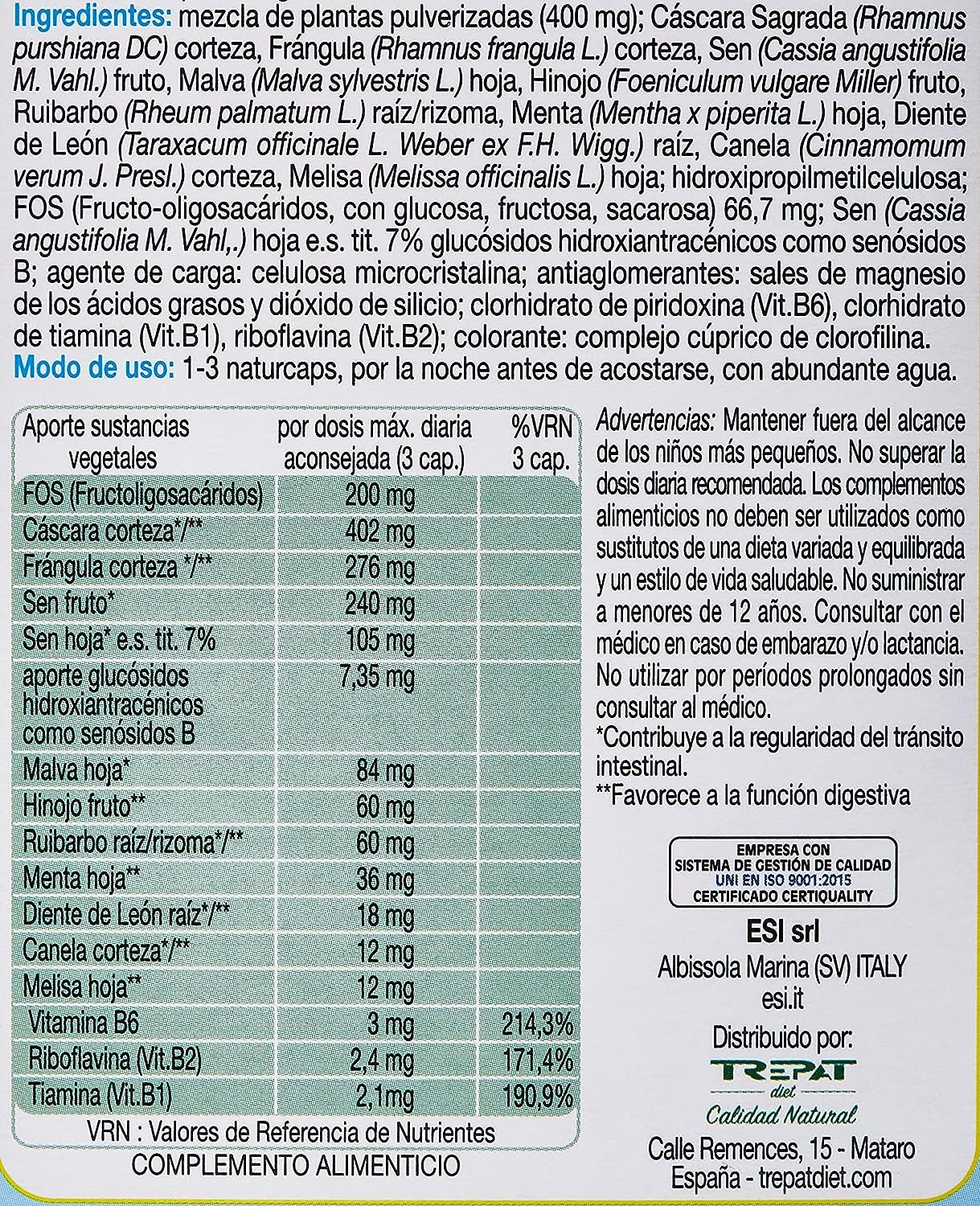 Trepatdiet Colon Cleanse Flor 30 Cápsulas-4