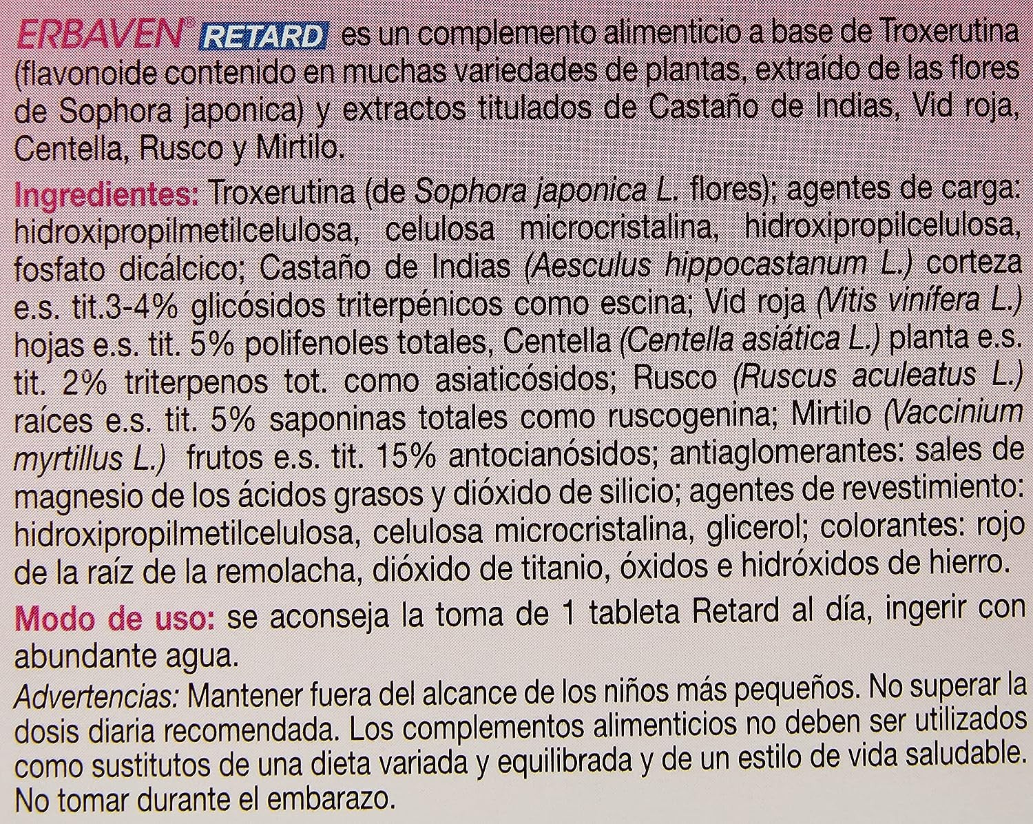 Trepatdiet Erbaven Retard 30 Tabletas-4