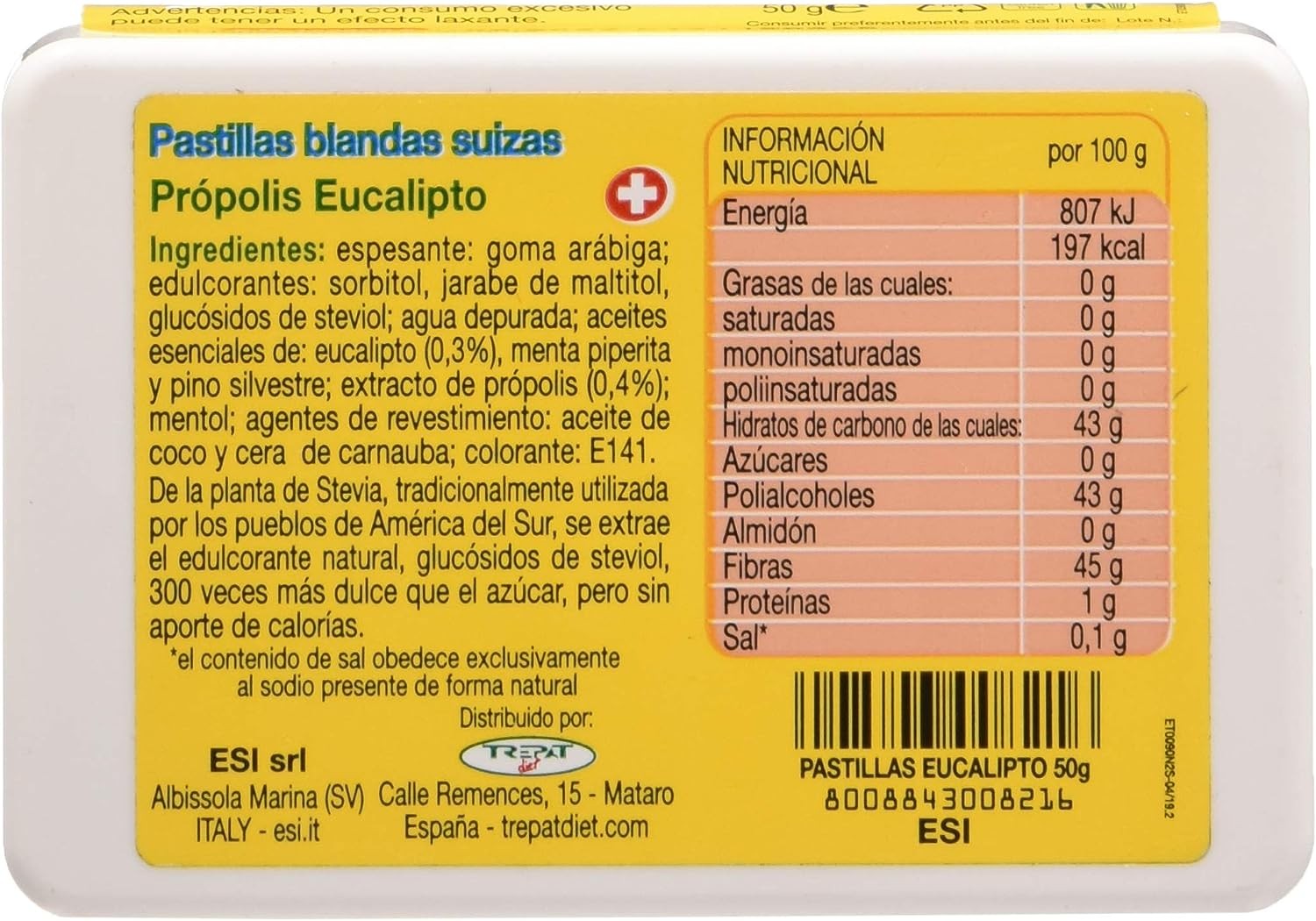 Trepatdiet Propolaid Past Blandas Suizas Eucalipto-3