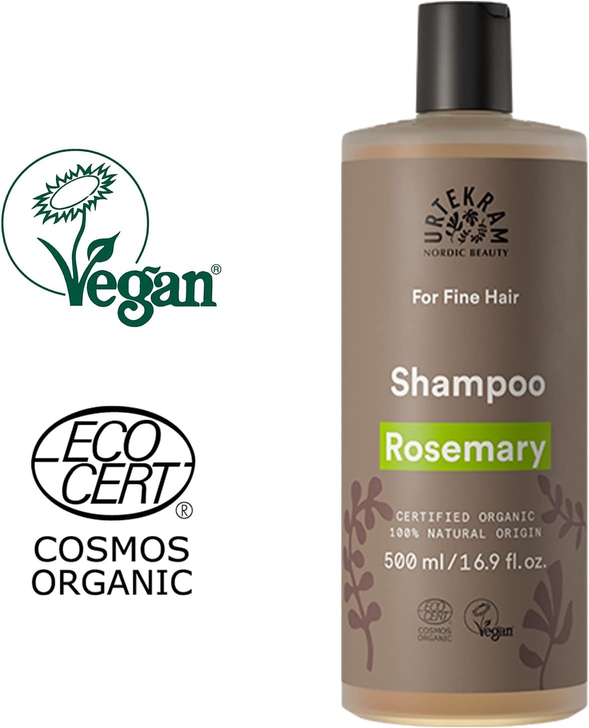 Urtekram Champú Romero Cabello Fino 500 ml-2