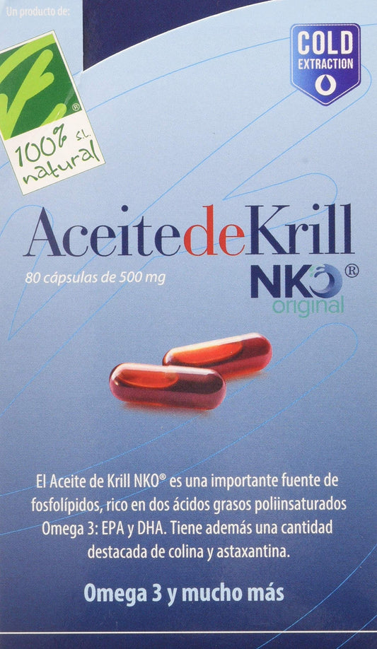 100% Natural Aceite De Krill Nko 80 Cápsulas de 500 mg-1