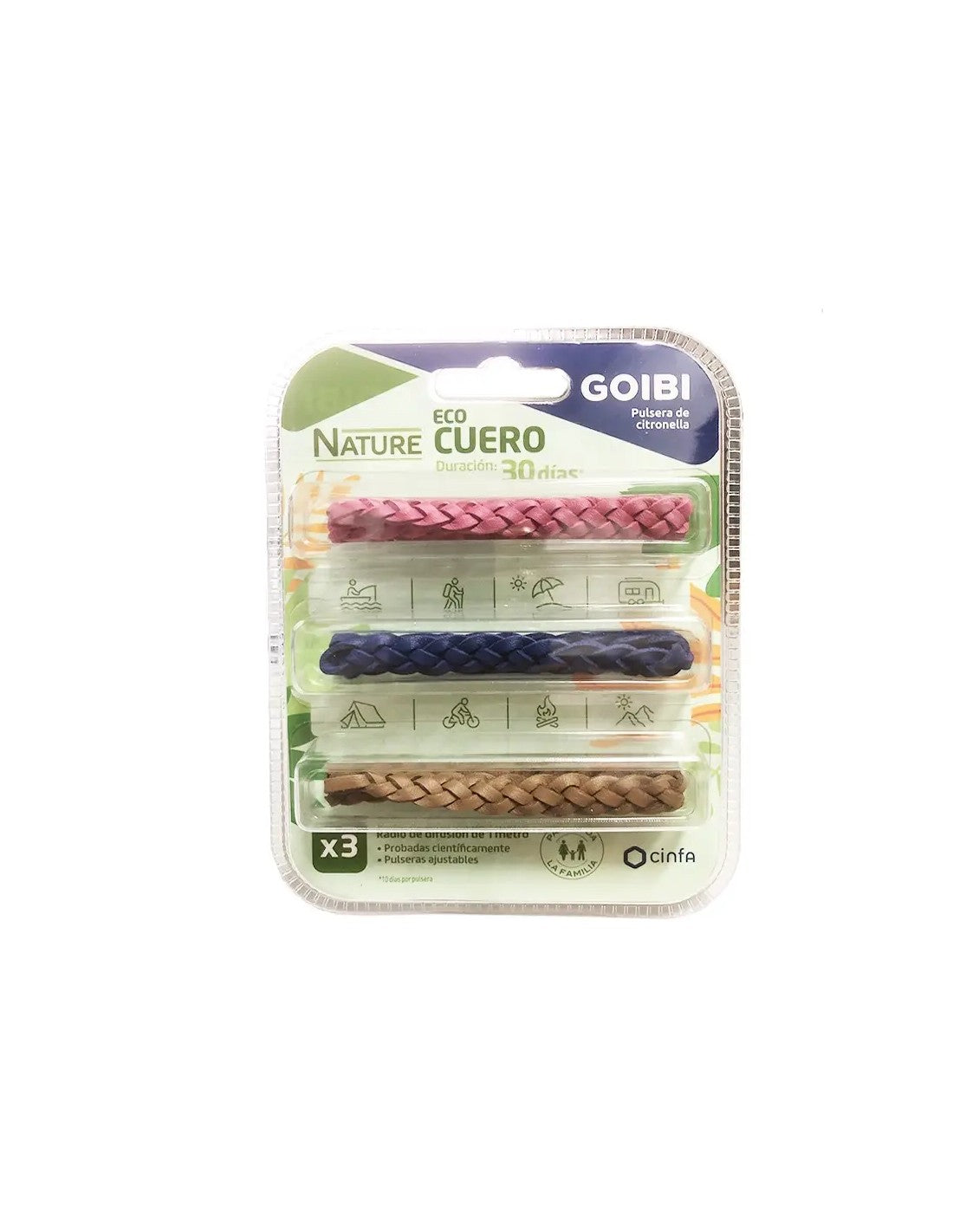 Goibi Puls Citron Eco Cuero Pulseras Repelentes 3 uds-1