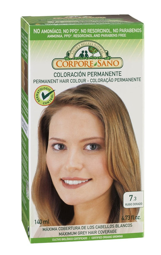 Corpore Sano Tinte Permanente 7.3 Rubio Dorado 140 ml-1