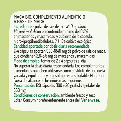 Granero Suplementos Maca Bio 100+20 Cápsulas-2