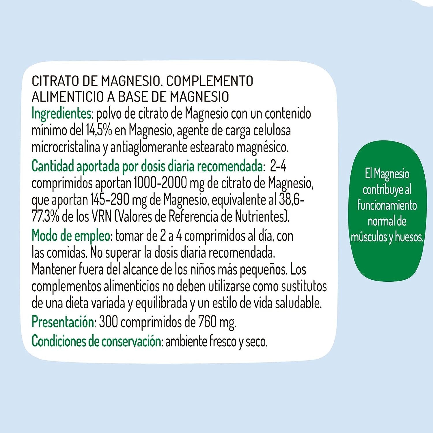 Granero Suplementos mg-500 300 Comprimidos-2
