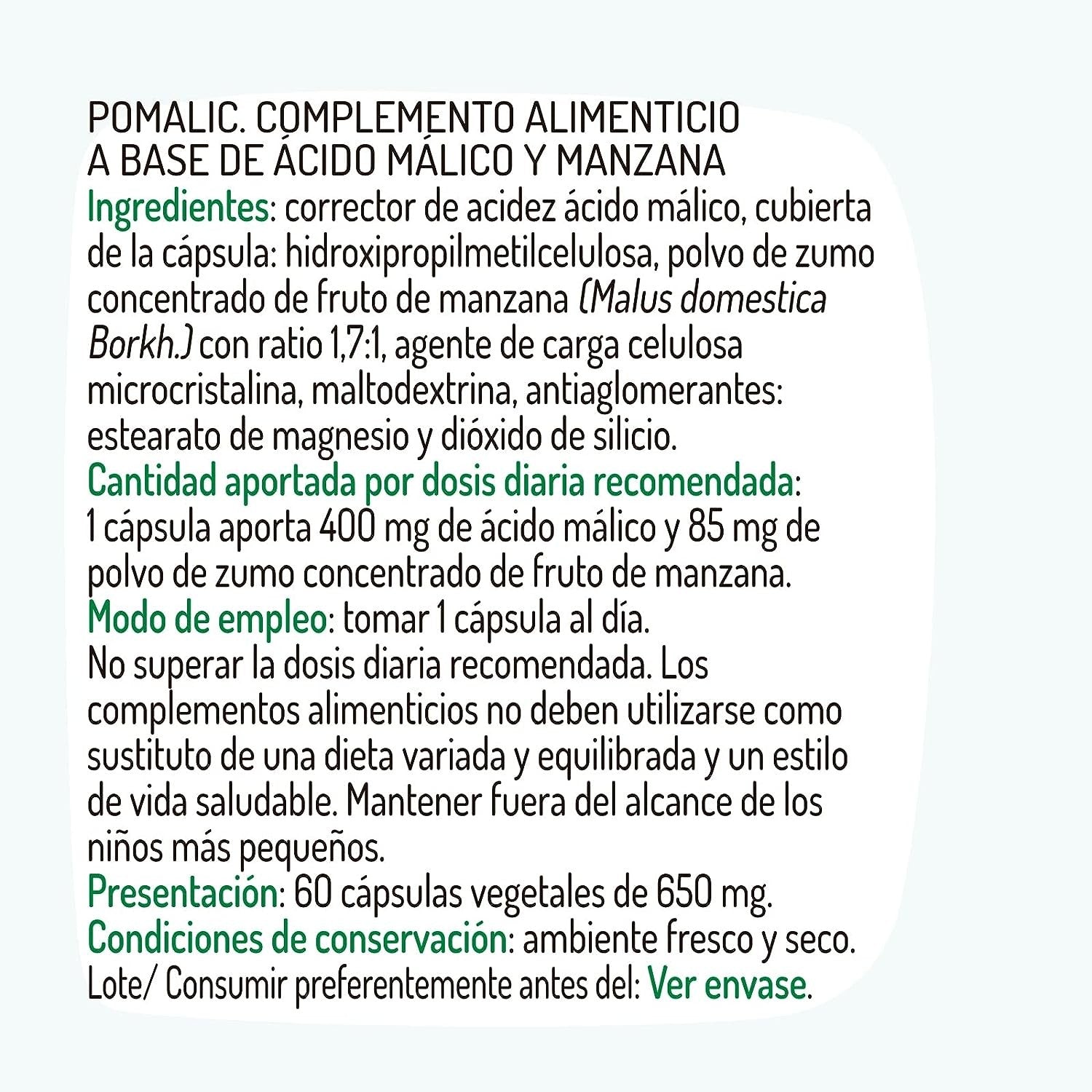 Granero Suplementos Pomalic Plus Ácido Málico 60 VCápsulas-2