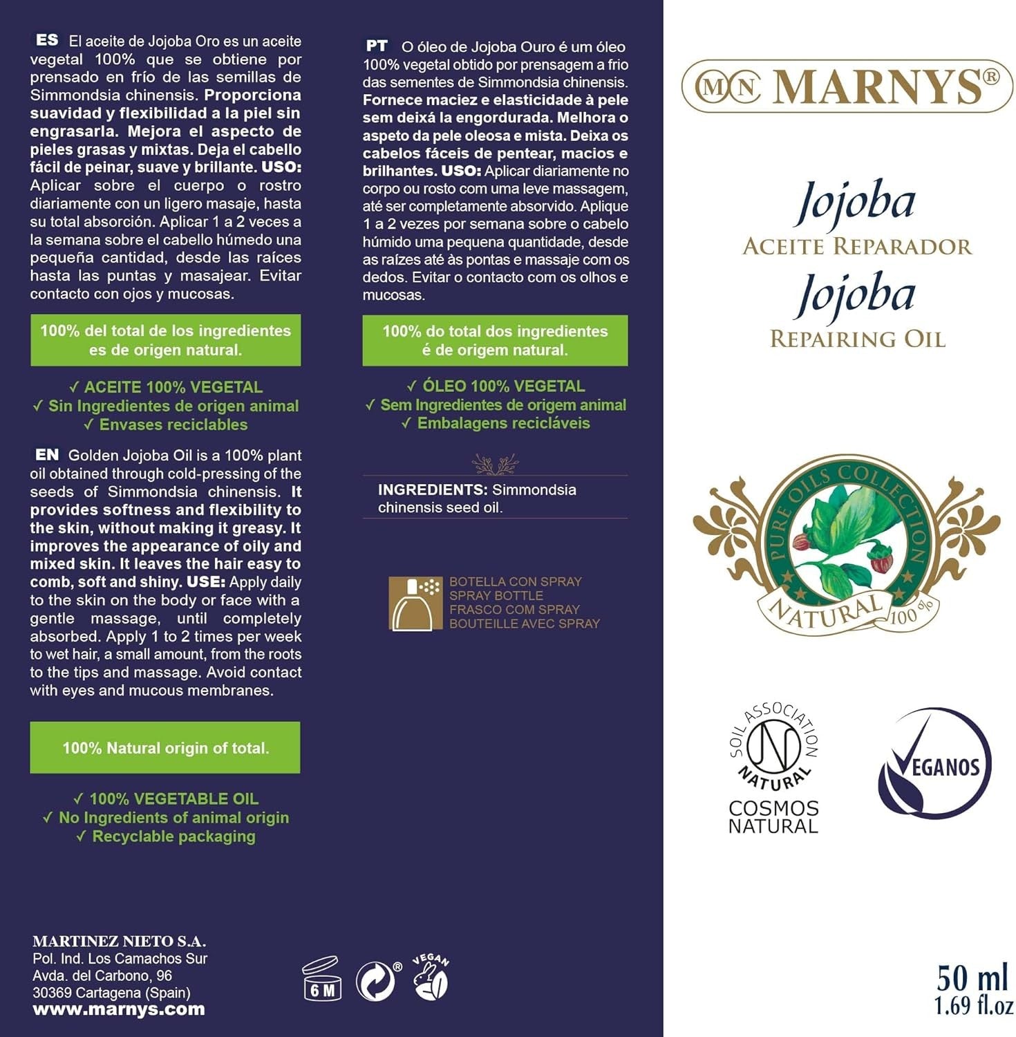 Marnys Aceite Puro de Jojoba 50ml-4