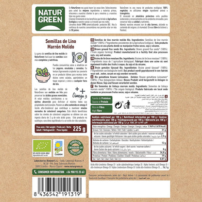 Naturgreen Lino Marrón Molido Bio 225g-4