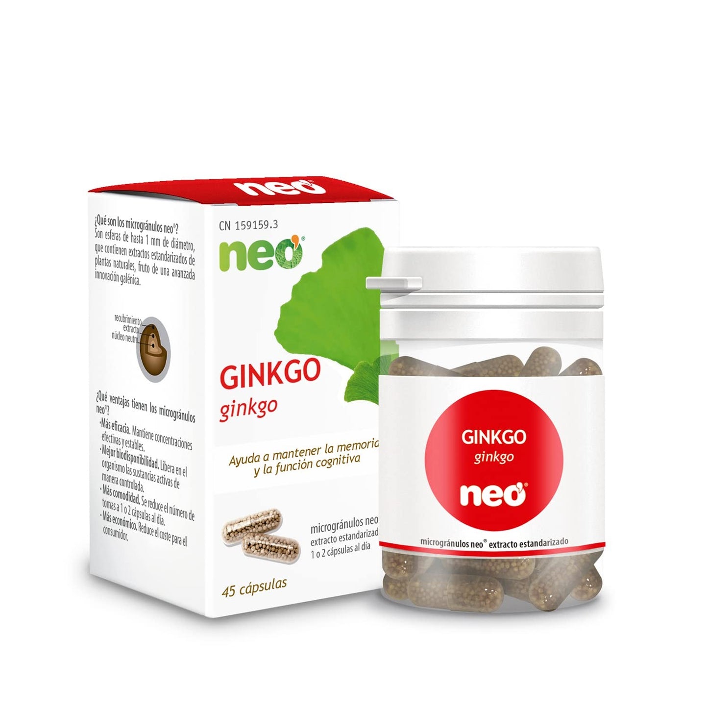 Neo Fitogranulos Ginkgo Biloba 45 Cápsulas-1