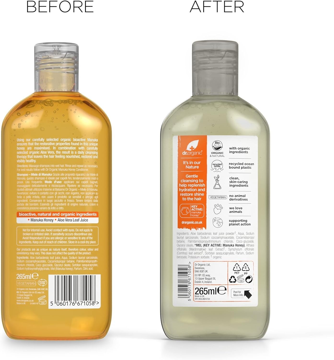 Dr Organic Champú de Miel de Manuka 265 ml-3