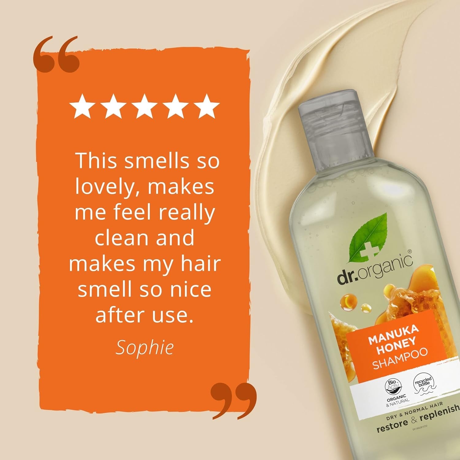 Dr Organic Champú de Miel de Manuka 265 ml-7