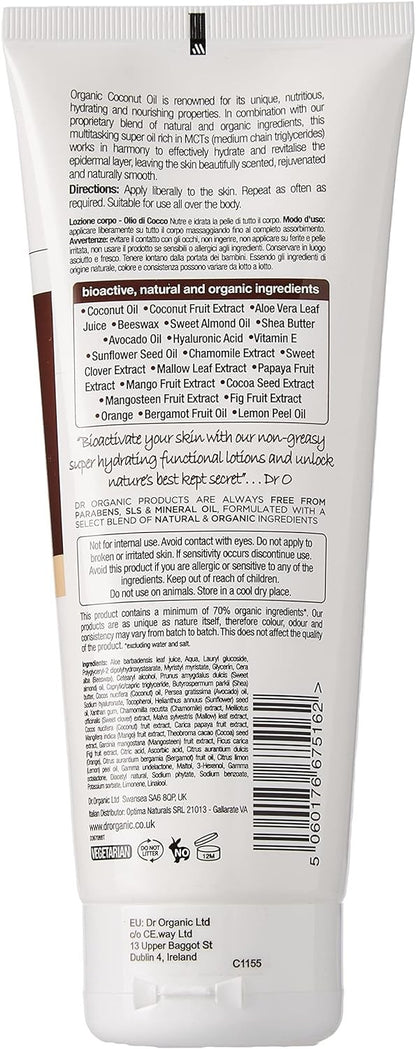 Dr Organic Loción Corporal de Aceite de Coco 200 ml-3