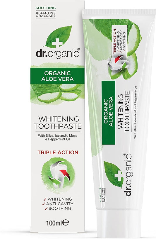Dr Organic Pasta de Dientes de Aloe Vera 100 ml-1