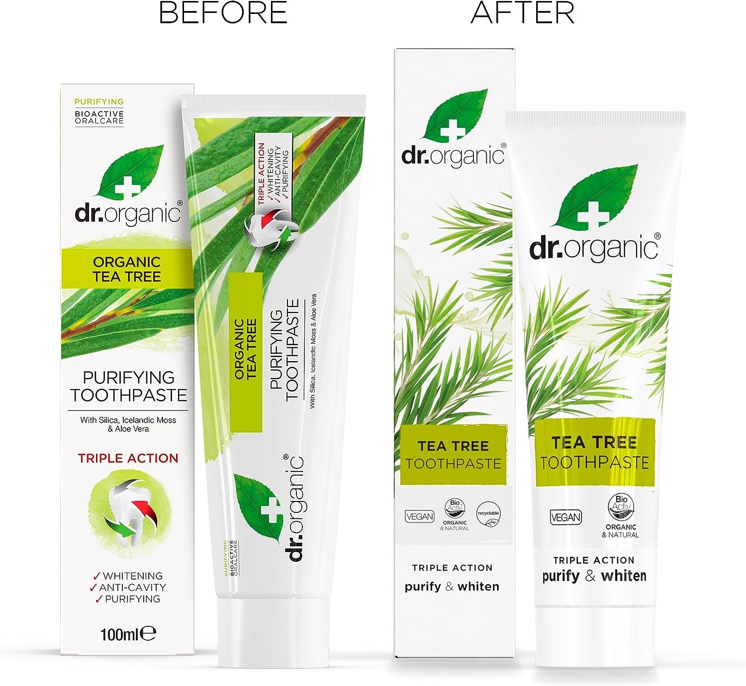 Dr Organic Pasta de Dientes de Árbol de Té 100 ml-3