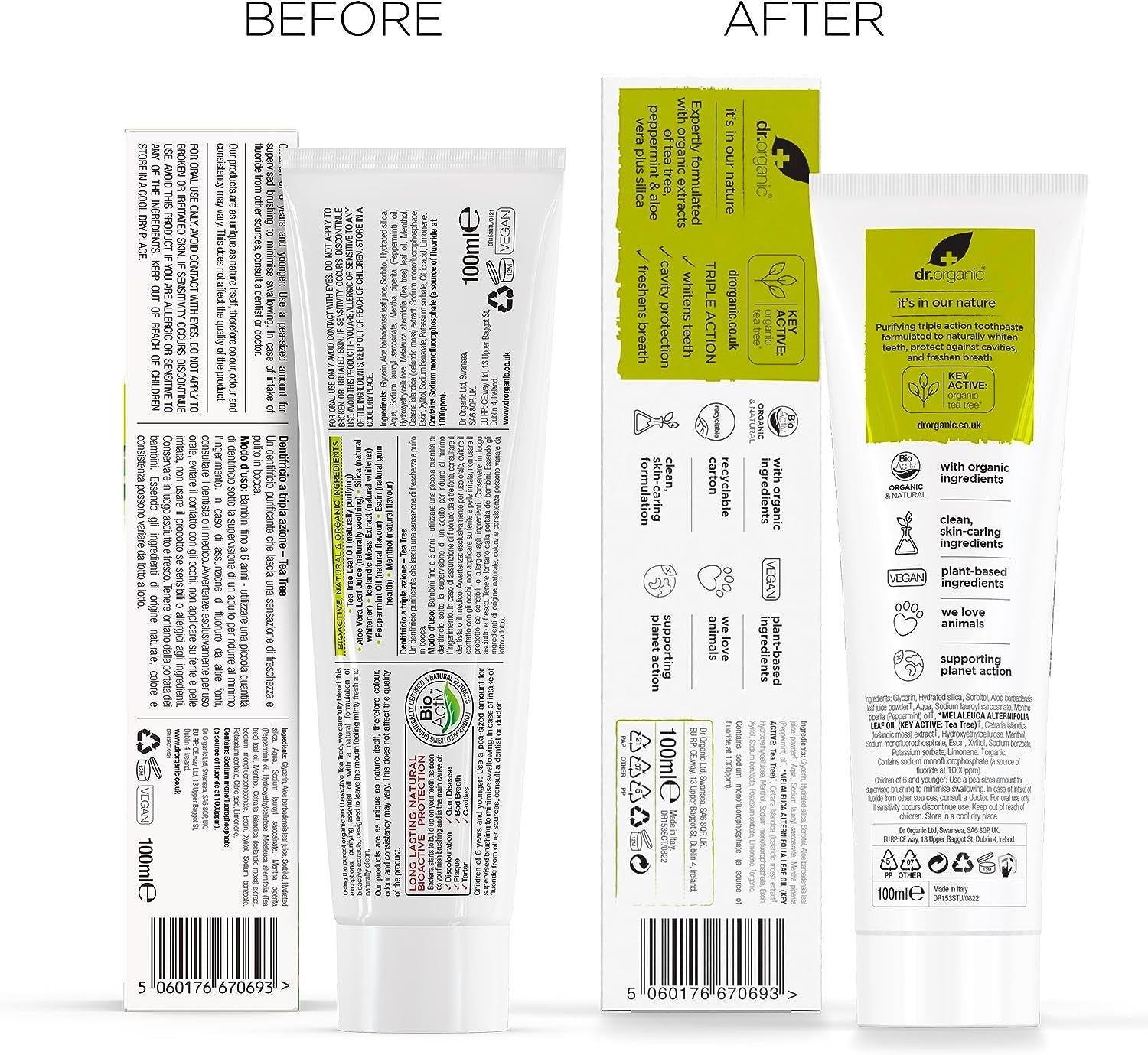 Dr Organic Pasta de Dientes de Árbol de Té 100 ml-4