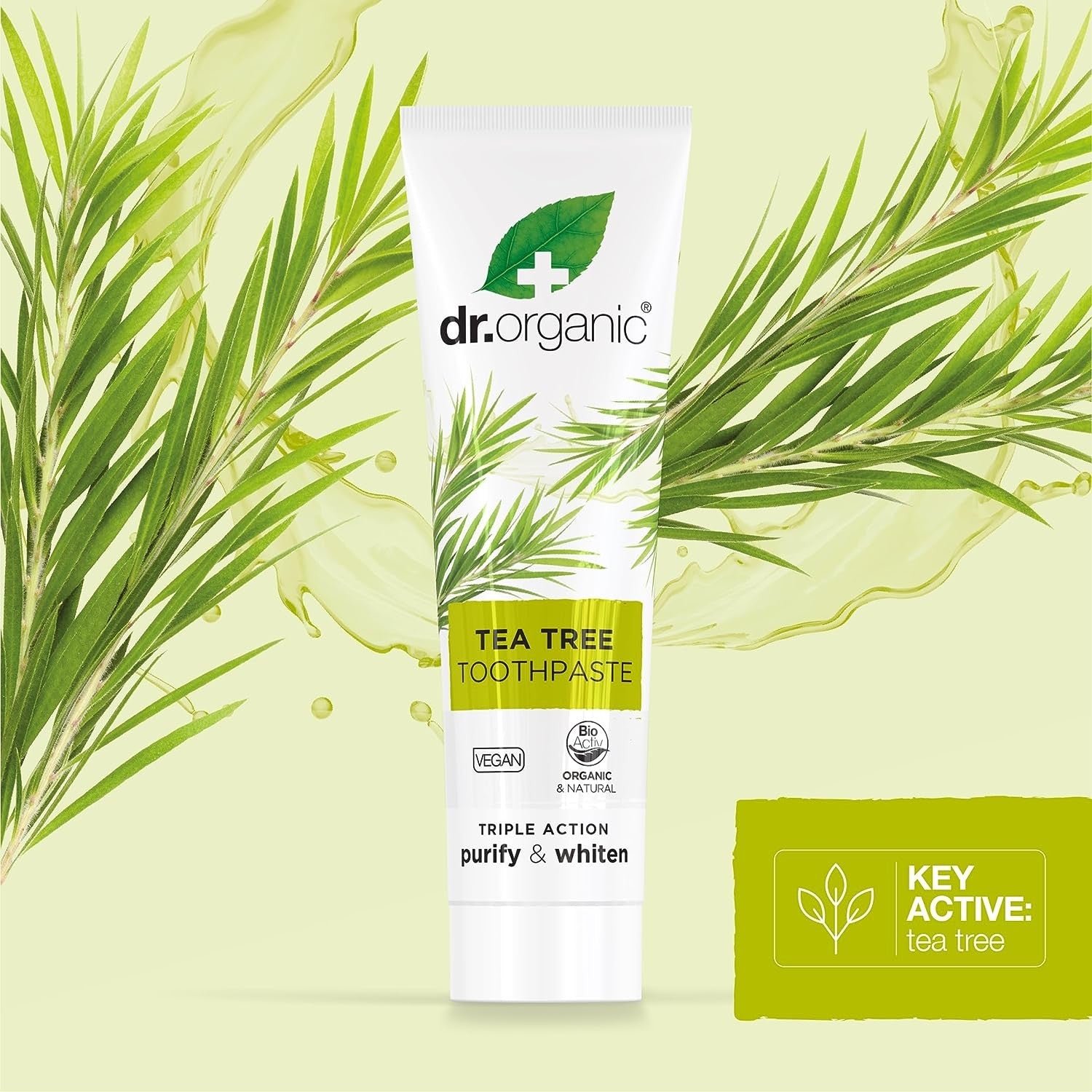 Dr Organic Pasta de Dientes de Árbol de Té 100 ml-6