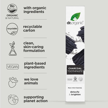 Dr Organic Pasta de Dientes de Carbón 100 ml-5