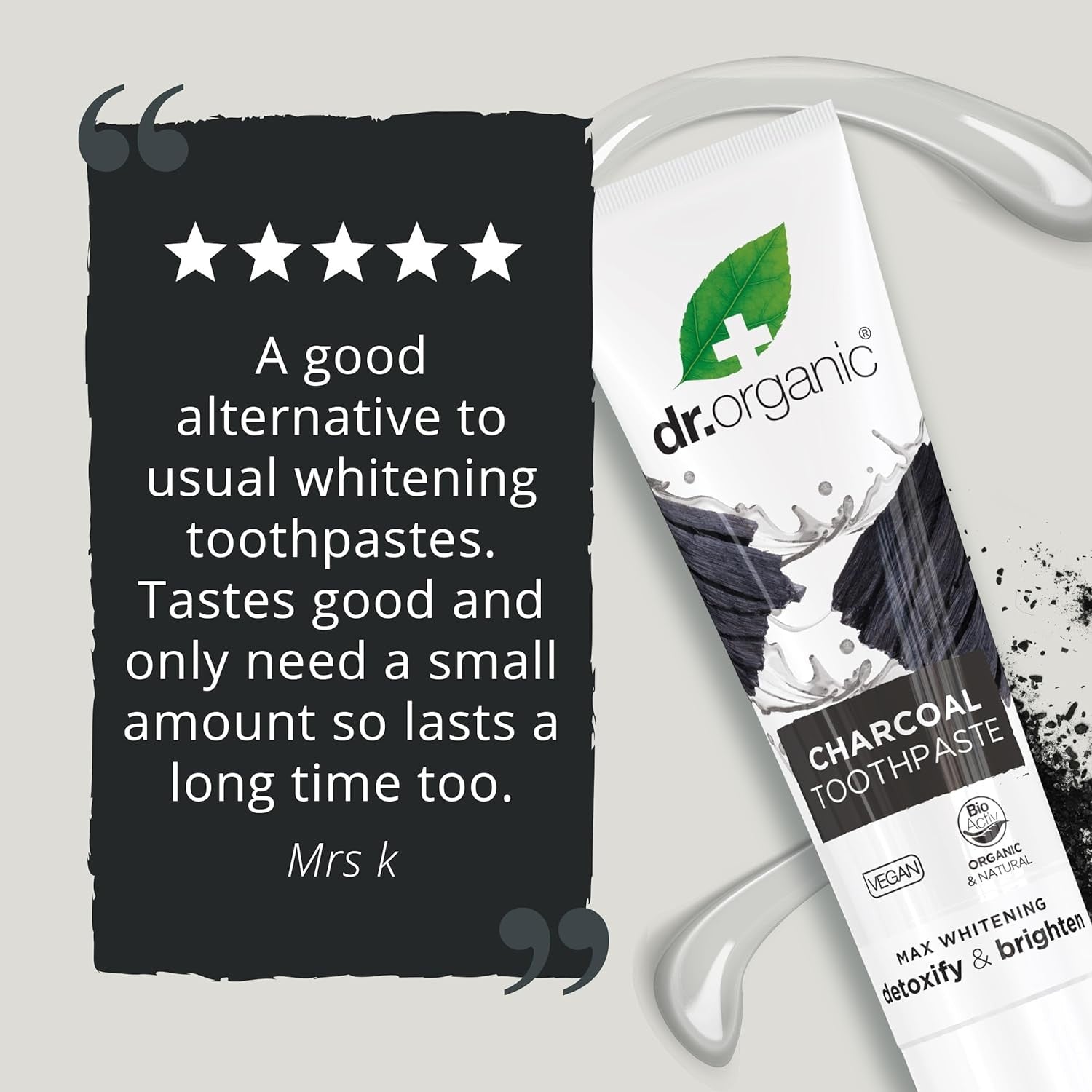 Dr Organic Pasta de Dientes de Carbón 100 ml-8