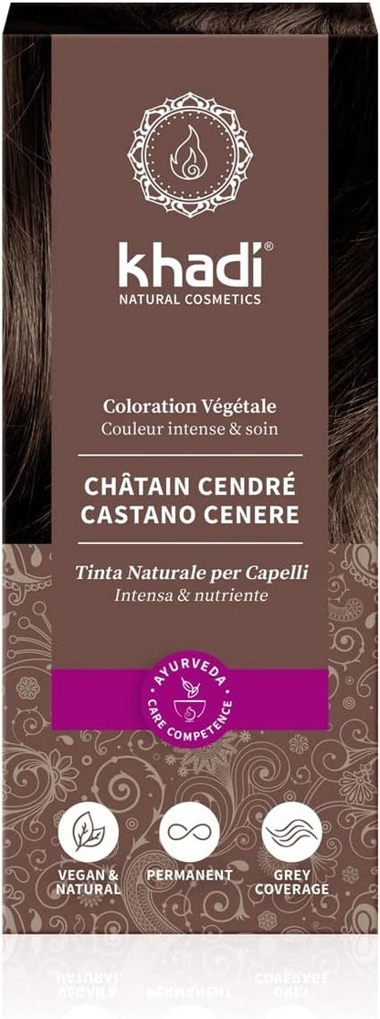 Khadi Herbal Color Castaño Ceniza 100 g-2