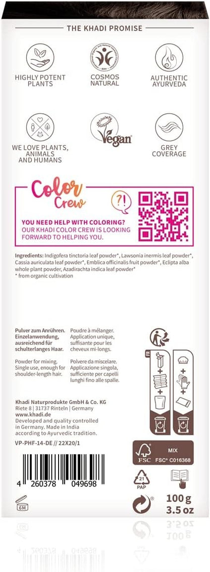 Khadi Herbal Color Castaño Ceniza 100 g-6