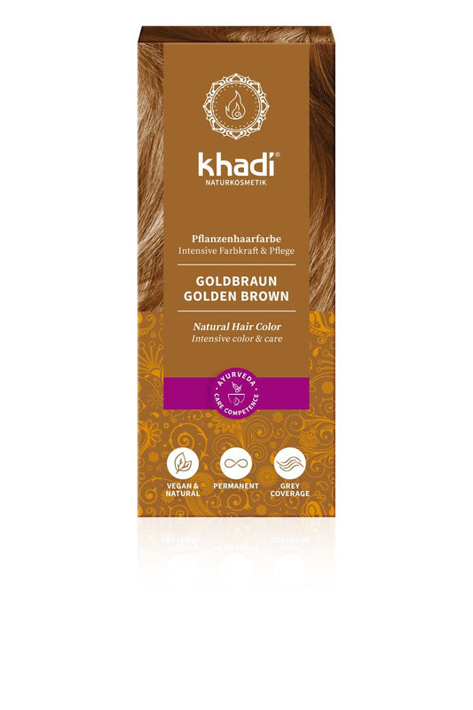 Khadi Herbal Color Castaño Dorado 100 g-1