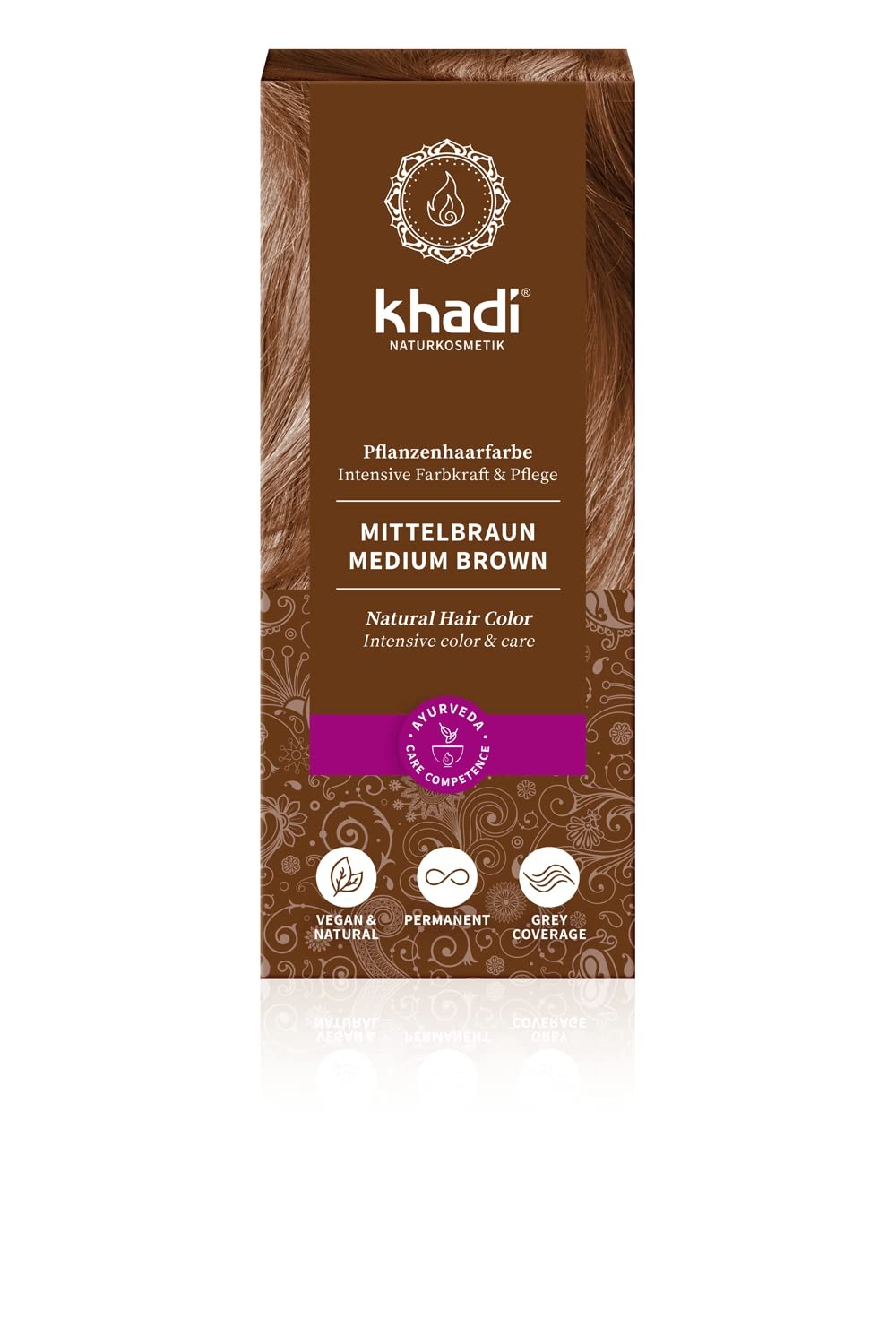 Khadi Herbal Color Castaño Medio 100 g-1