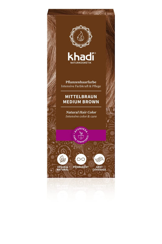 Khadi Herbal Color Castaño Medio 100 g-1